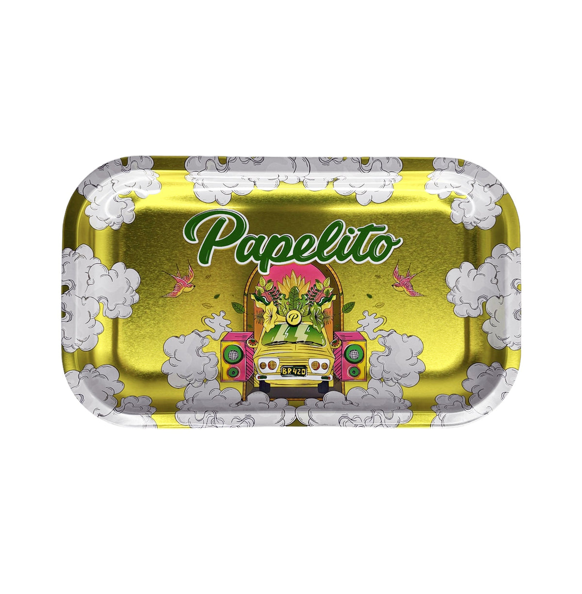 Bandeja Papelito Ouro Metalizado Grande