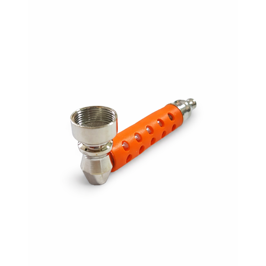 Pipe de Metal e Vidro C/Silicone Colorido