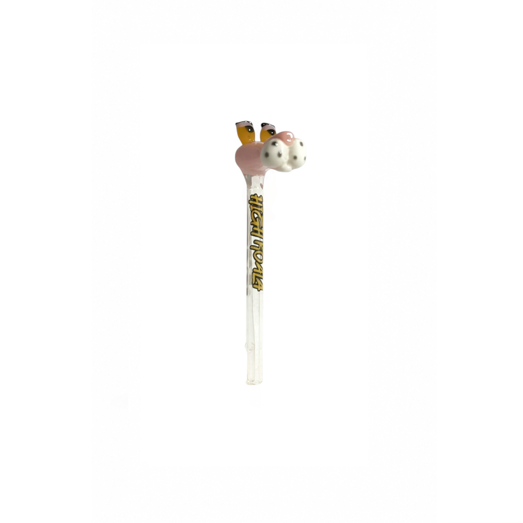 Piteira de Vidro HighKoala Pantera Cor de Rosa 6MM *AVARIADA*
