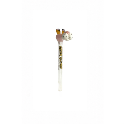 Piteira de Vidro HighKoala Pantera Cor de Rosa 6MM *AVARIADA*