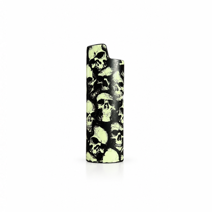 Porta Isqueiro de Metal Caveiras Fluorescente