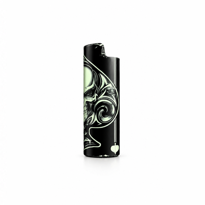 Porta Isqueiro de Metal Caveiras Fluorescente