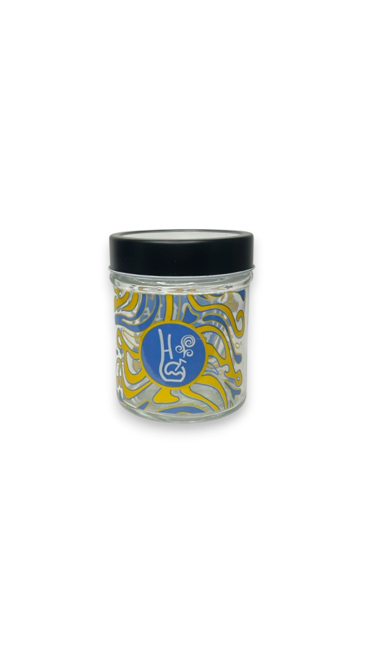 Pote de Vidro Hermético Hippie Bong Round 350ML