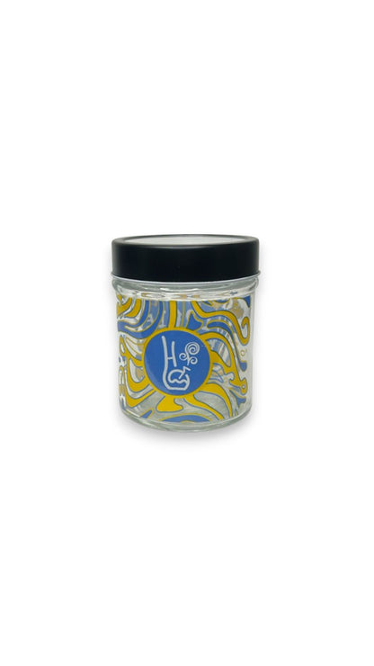 Pote de Vidro Hermético Hippie Bong Round 350ML