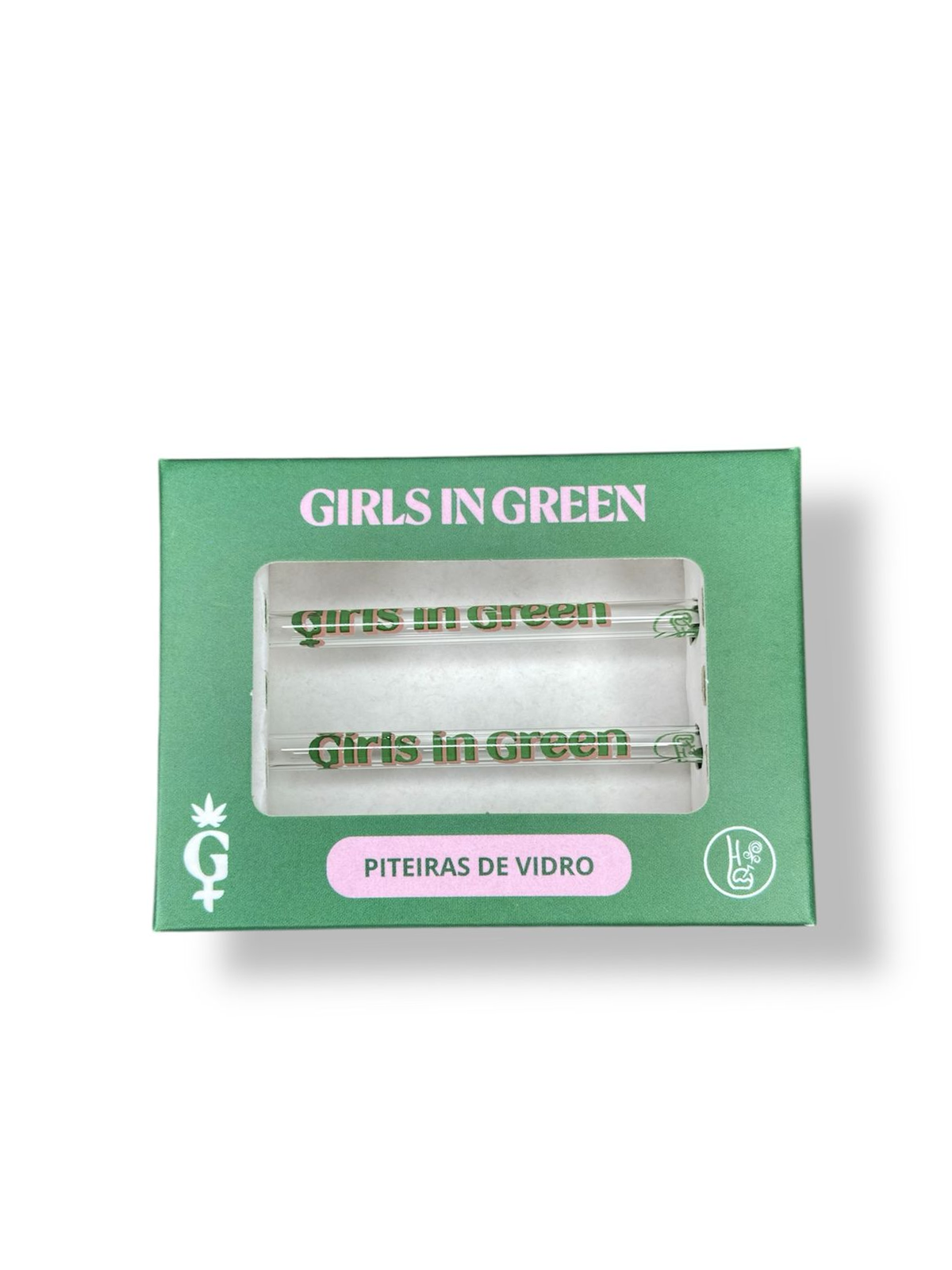 Pack de Piteira de Vidro Girls in Green Hippie Bong C/2